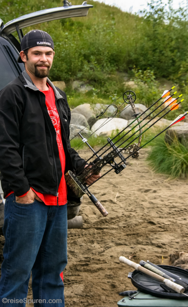 Elchjagd mit Pfeil und Bogen